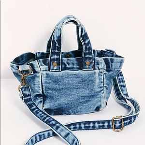 NWOT Free People Mini Denim Tote